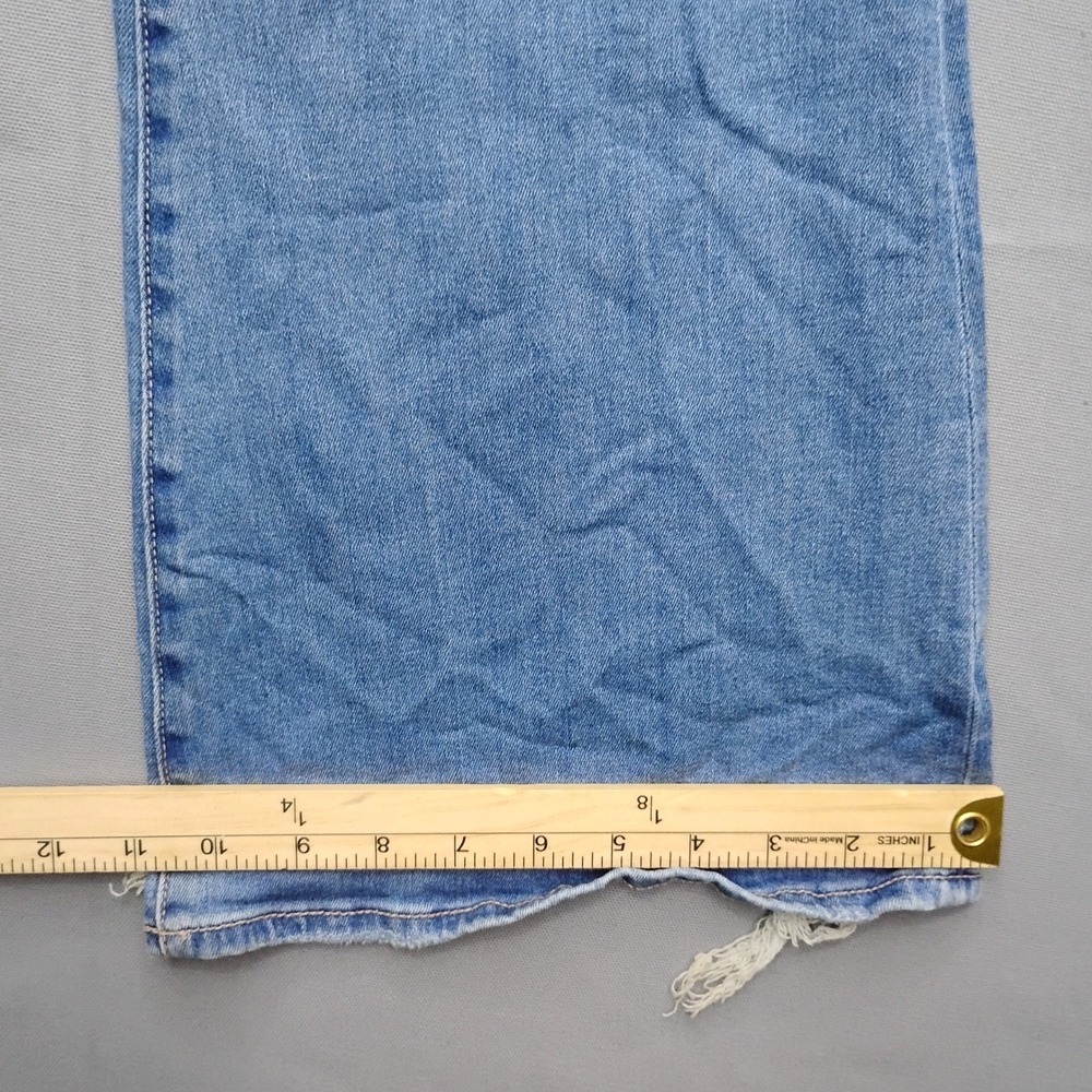 American Eagle Curvy Super High-Rise Flare Jeans Distressed Blue Size 12 Regular - Picture 6 of 11